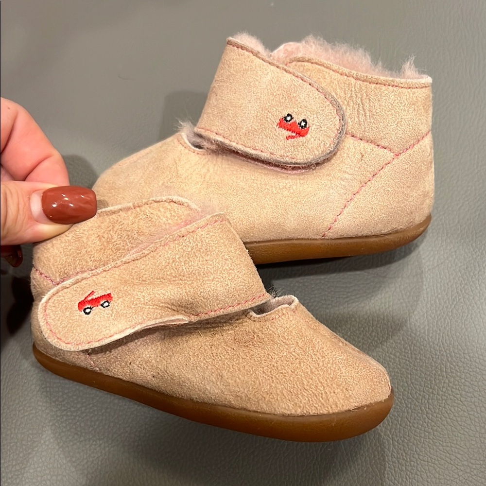 See Kai Run Pink Suede Baby Shoes